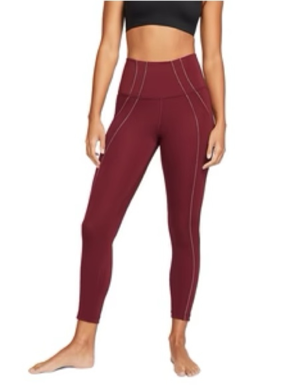 Nike Dri-fit High Waisted Metallic Trim Yoga Leggings